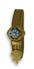 antikes sptviktorianisches 
Trkis-Maschenarmband 
mit Diamant