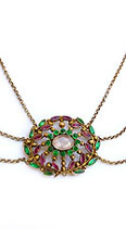 antikes Empire-Collier, 
Paste, 18 Kt. Gelbgold,
um 1830