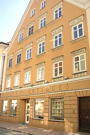 Sibley Antiques Landshut, Auenansicht gotische Fassade