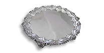 Tablett,
Sterlingsilber,
ca. 25 cm,
1882 London